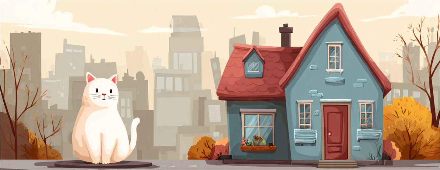 Mug Chat "A CAT IN THE STREET" - Blanc