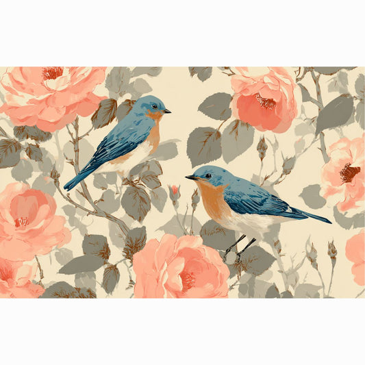 Bouteille isotherme "BLUE BIRDS" - 500ml - Noir ou Blanc - French Bazar - 2615585_16030