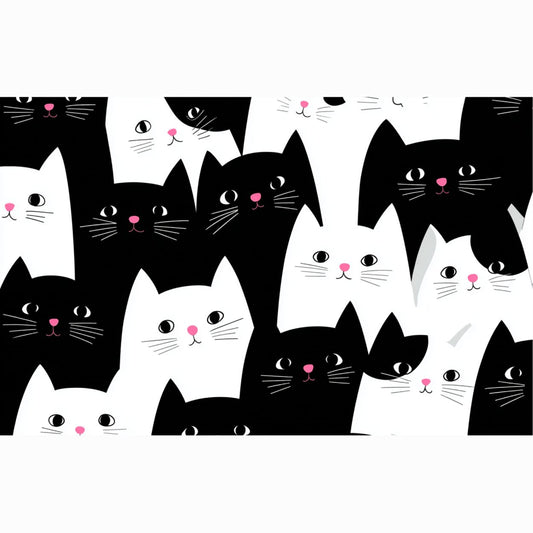 Bouteille isotherme "CHATS EN NOIR ET BLANC" - 500ml - Noir ou Blanc - French Bazar - 9280668_16030