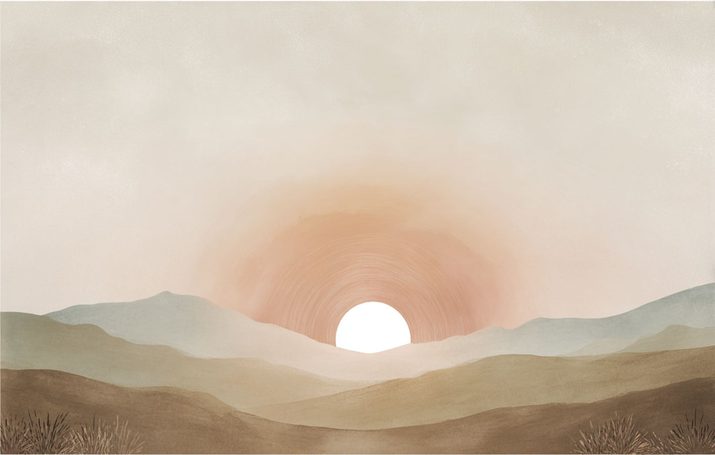 Bouteille isotherme XL avec paille "DESERT SUN" - 950ml