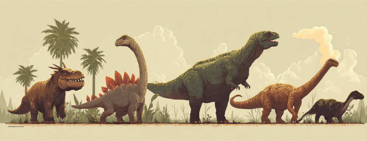 Mug Original "DINOSAURES" - Blanc / Orange, Noir ou Jaune