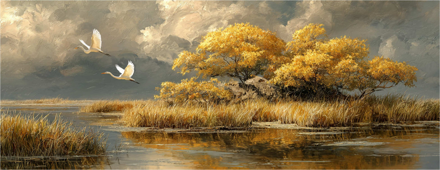 Mug Nature "L'ENVOL DES HÉRONS" - Blanc