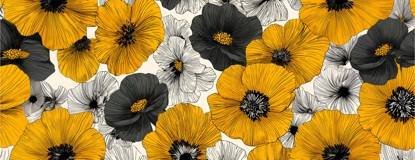 Mug Design "FLOWERS" - Noir