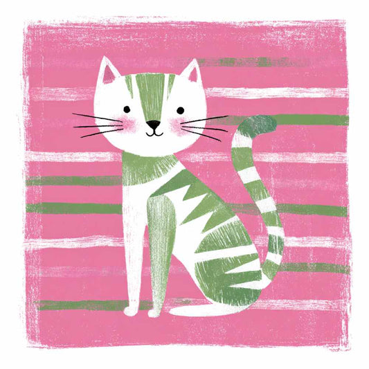 Tote Bag Shopping "GREEN CAT"