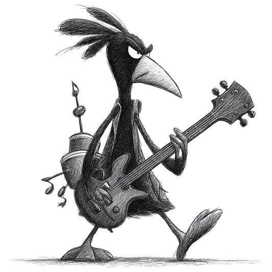 Tote Bag Bio "GUITAR BIRD" - Beige - French Bazar - 6277679_10458