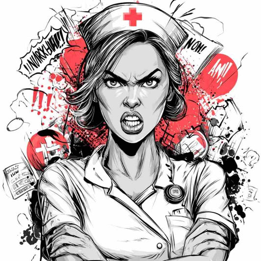 Tote Bag Shopping "INFIRMIÈRE EN COLÈRE"