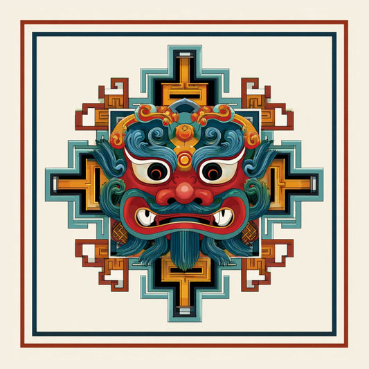 Tote Bag Shopping "MASQUE CHINOIS" - French Bazar - 4425824_4533