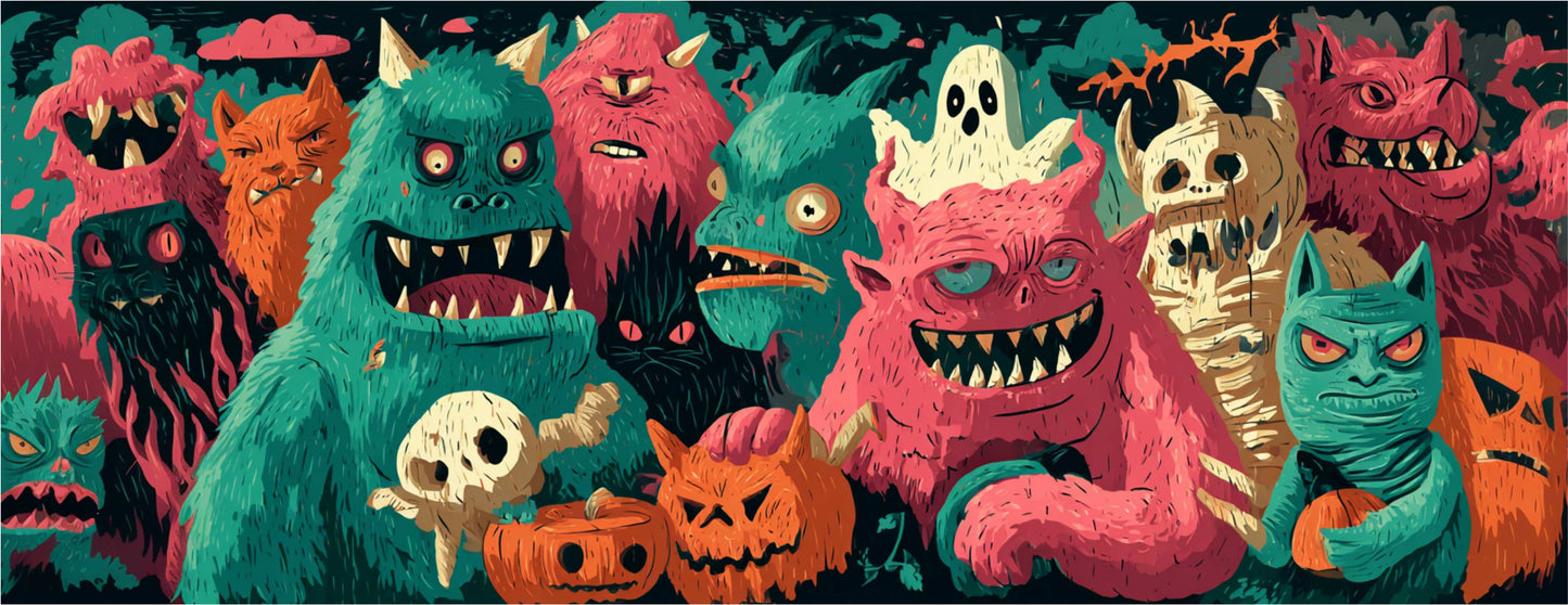 Mug Halloween "MONSTERS N°2" - Blanc