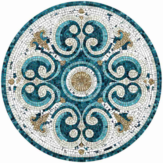 Tote Bag Bio "MOSAĂQUE FLORALE" - Noir et Beige