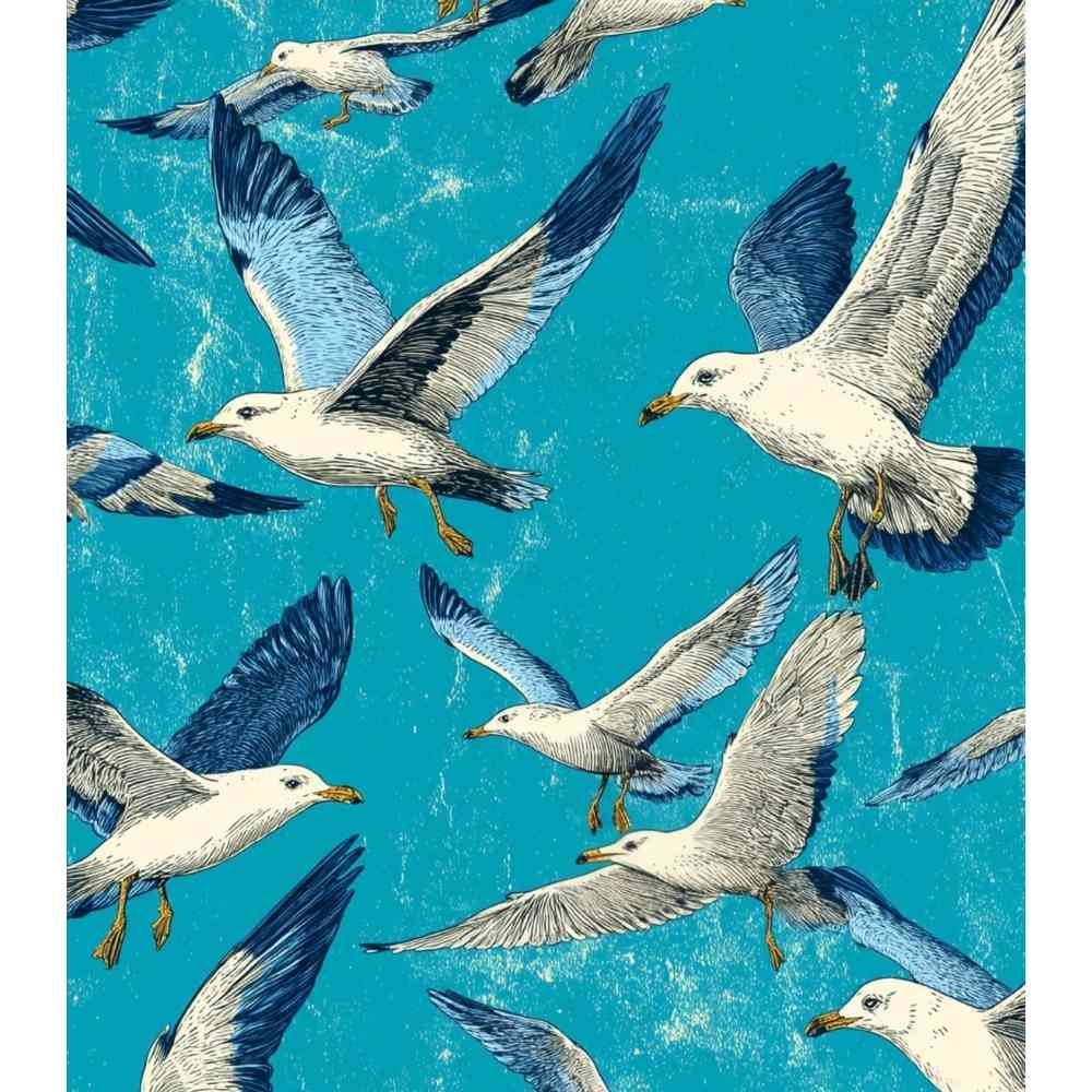 Sac Shopping Léger "MOUETTES BLEUES"