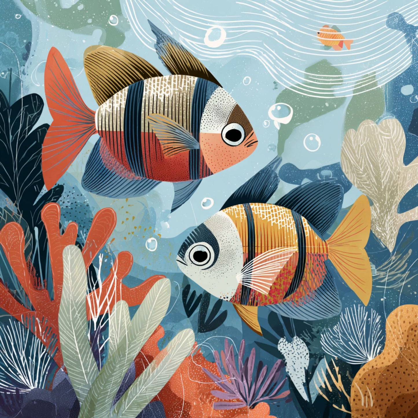 Tote Bag Shopping "POISSONS"