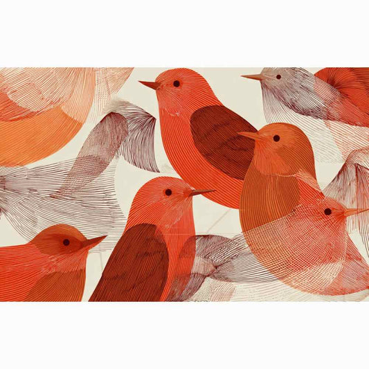 Bouteille isotherme XL avec paille "RED BIRDS" - 950ml