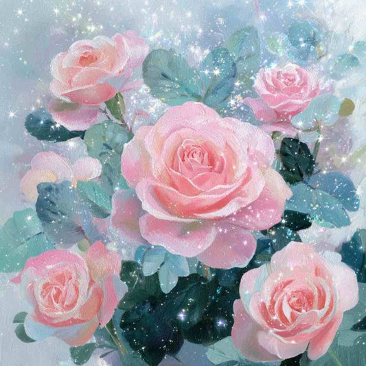 Tote Bag Shopping "SOFT ROSES"