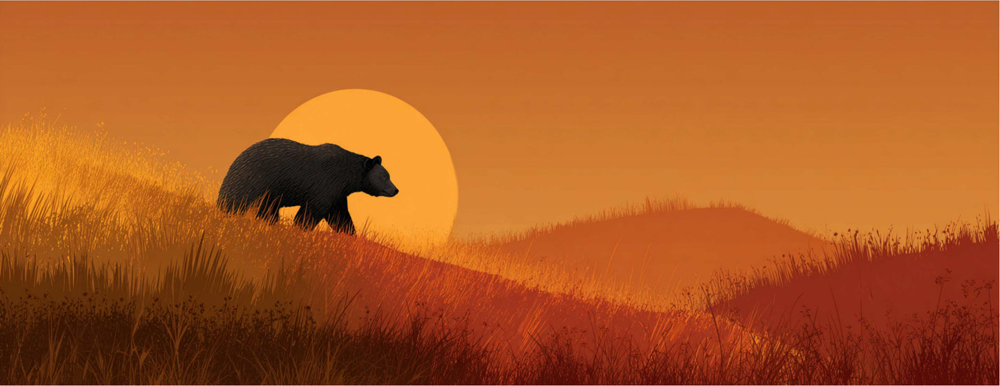 Mug Design "SUNSET BEAR" - Noir