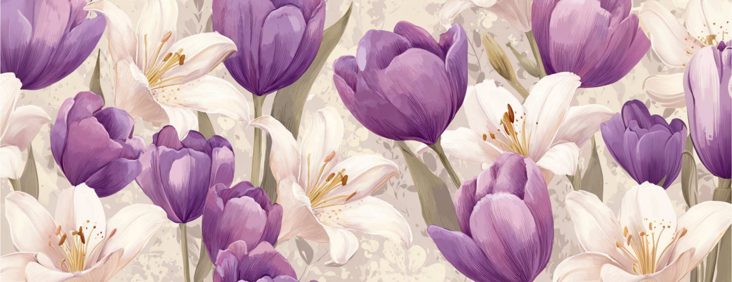 Mug Tendance "TULIPES" - Blanc