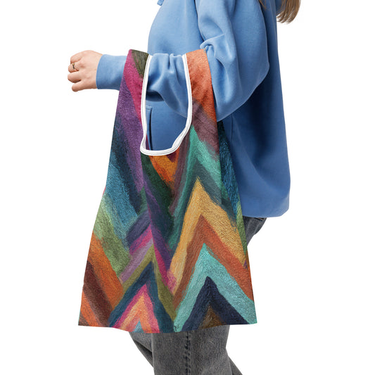 Sac Shopping Léger "CHEVRONS MULTICOLORES" - French Bazar - 9137229_22801