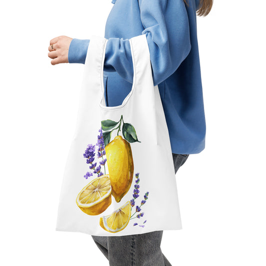 Sac Shopping Léger "LEMON AND LAVENDER" - French Bazar - 6148791_22801