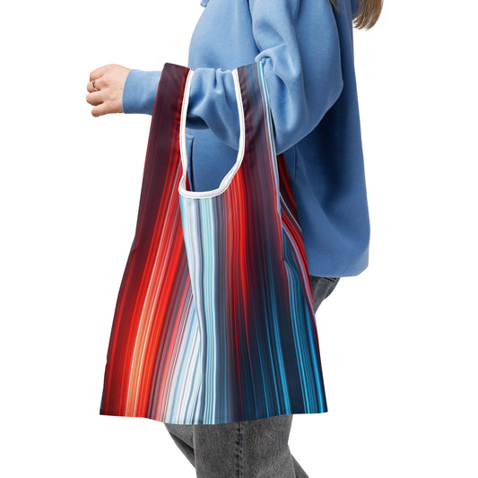 Sac Shopping Léger "RED AND BLUE NEON LIGHT"
