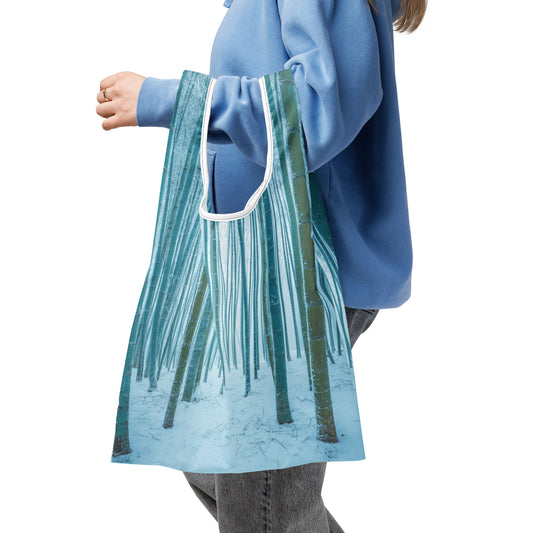 Sac Shopping LĂ©ger "FORĂT DE BAMBOUS EN HIVER"