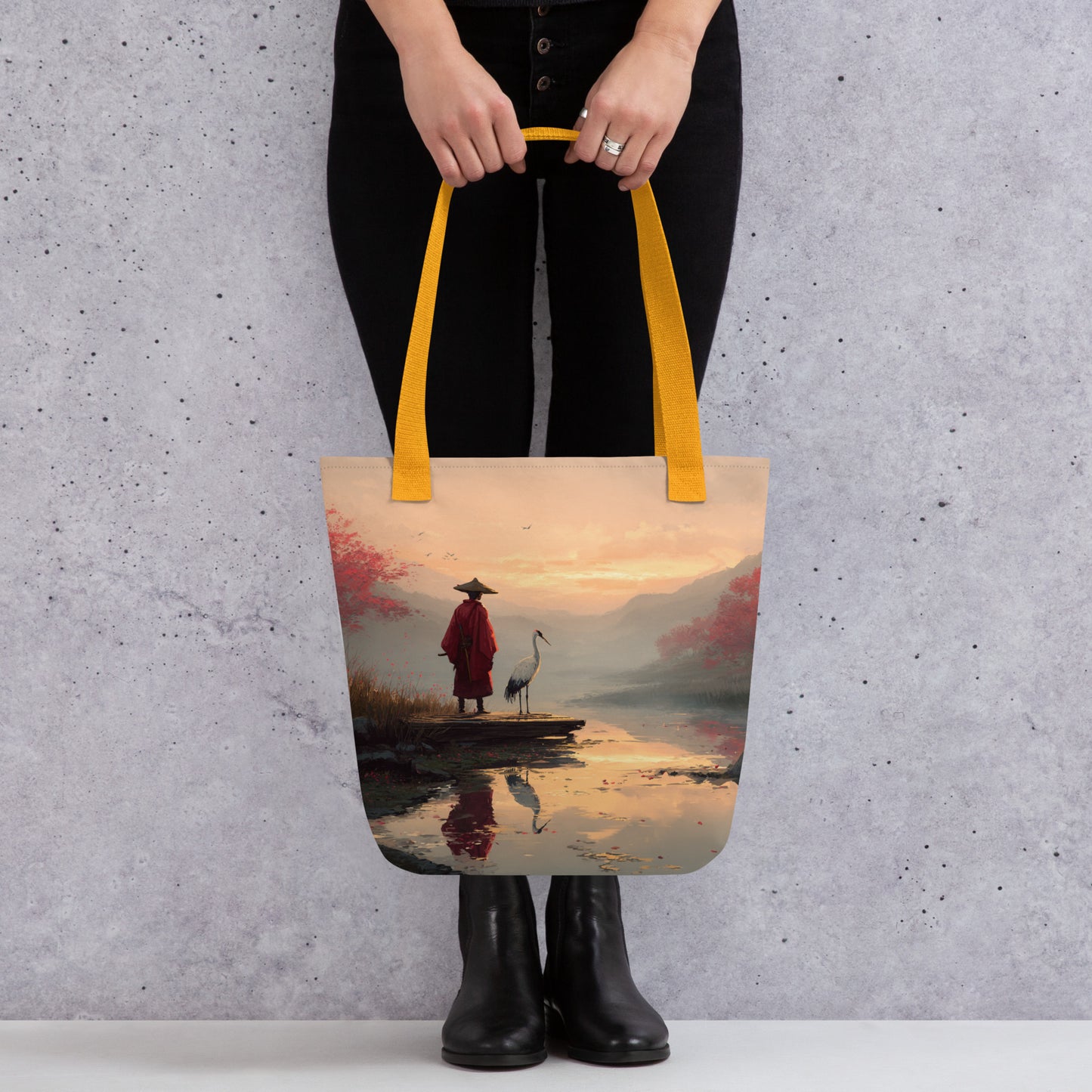 Tote Bag Shopping "L'HOMME ET LA GRUE"