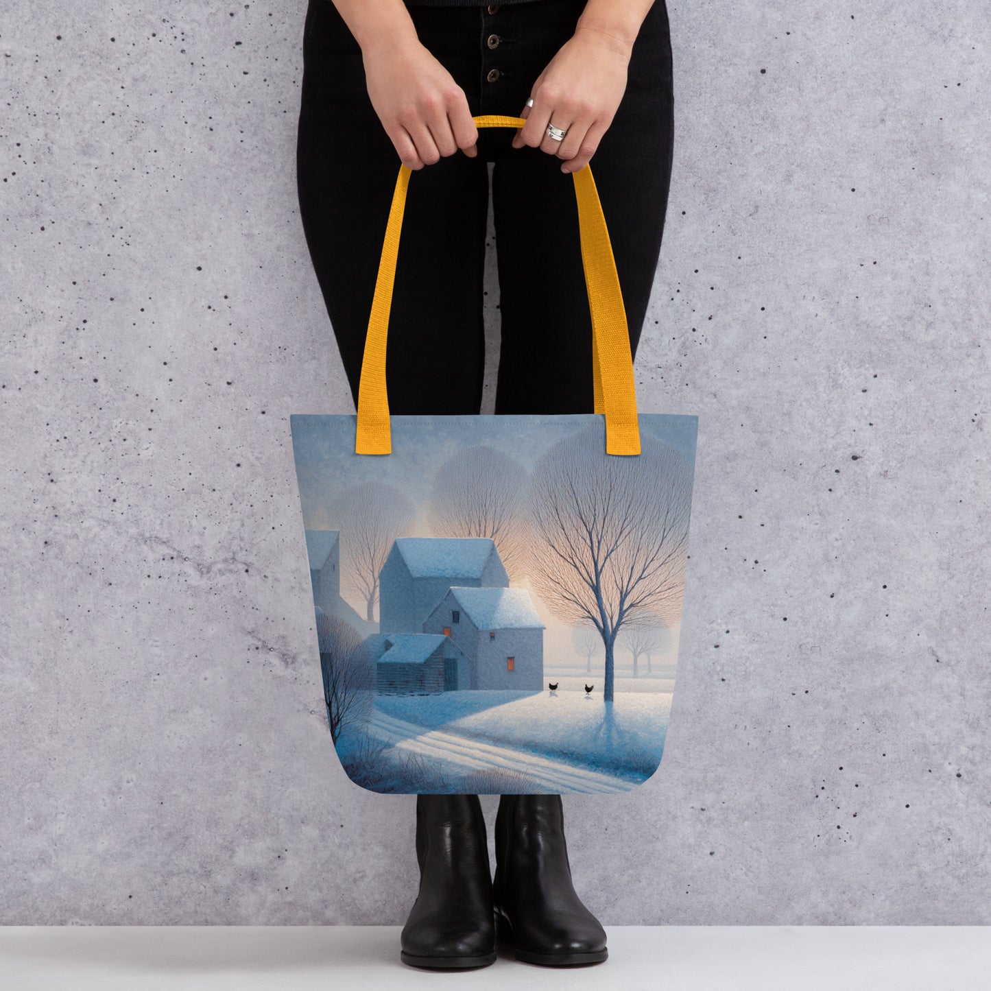 Tote Bag Shopping "FERME EN HIVER"