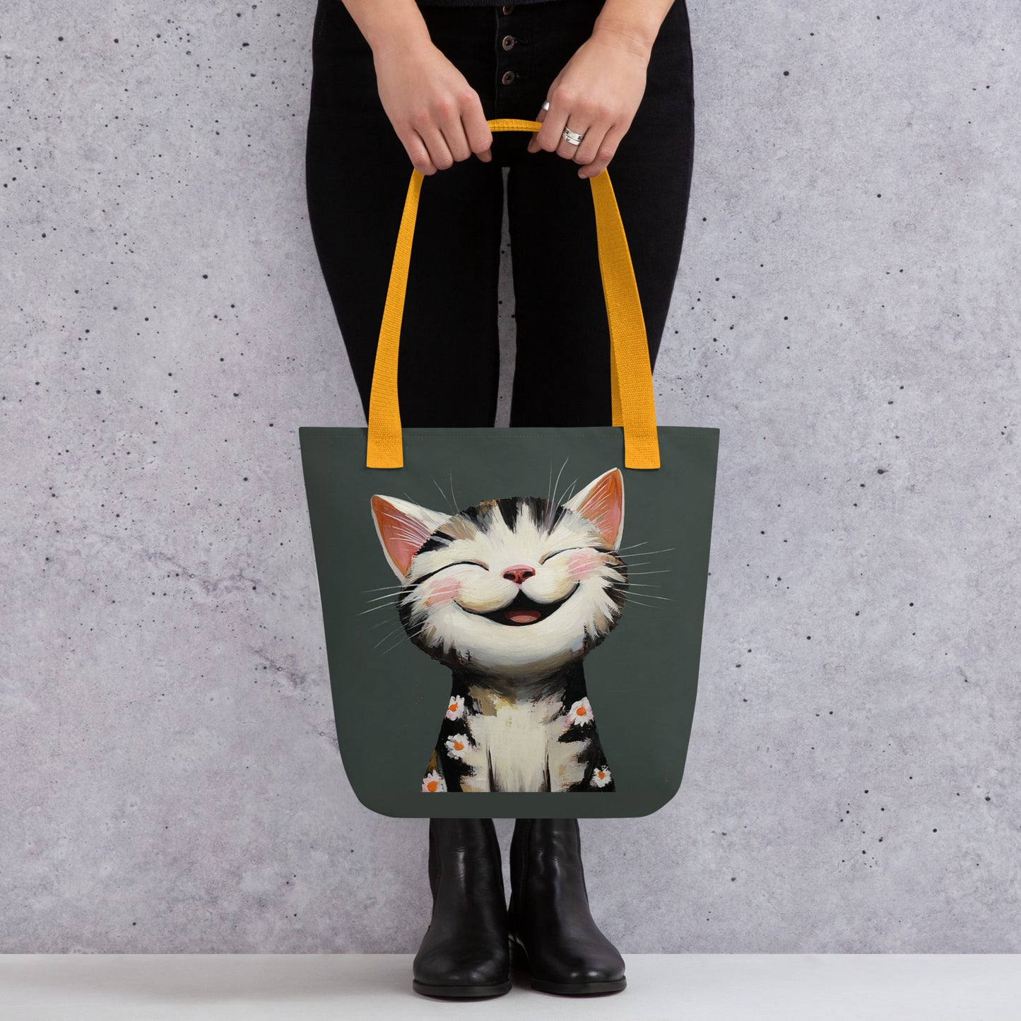 Tote Bag Shopping "LE CHAT RIEUR"