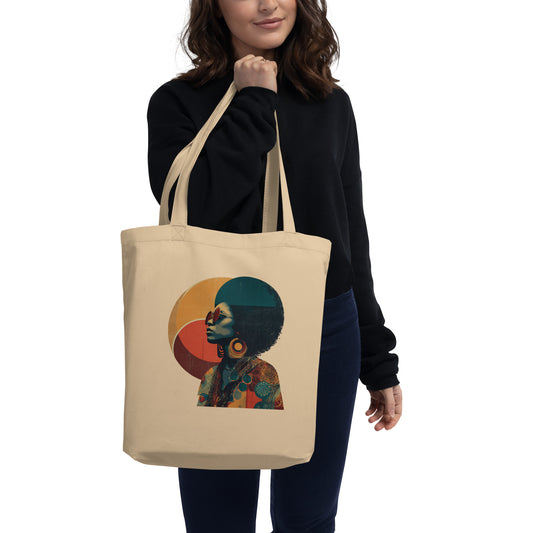 Tote Bag Bio "AFRO POWER" - Beige