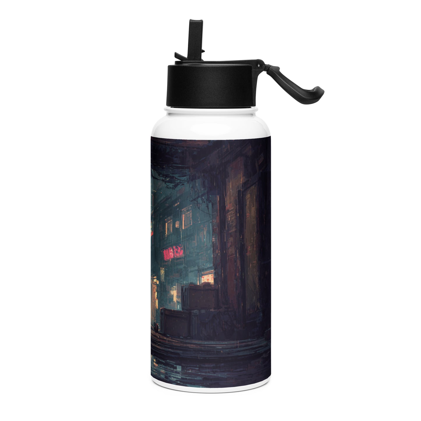 Bouteille isotherme XL avec paille "TOKYO NIGHT" - 950ml - French Bazar - 4058748_20175