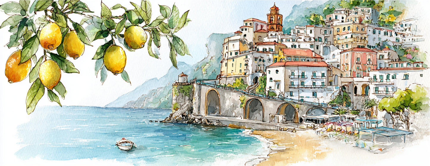 Mug Tendance "AMALFI COAST" - Blanc