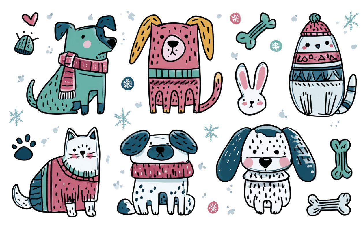 Bouteille isotherme "ANIMAUX ENFANTINS" - 500ml - Blanc