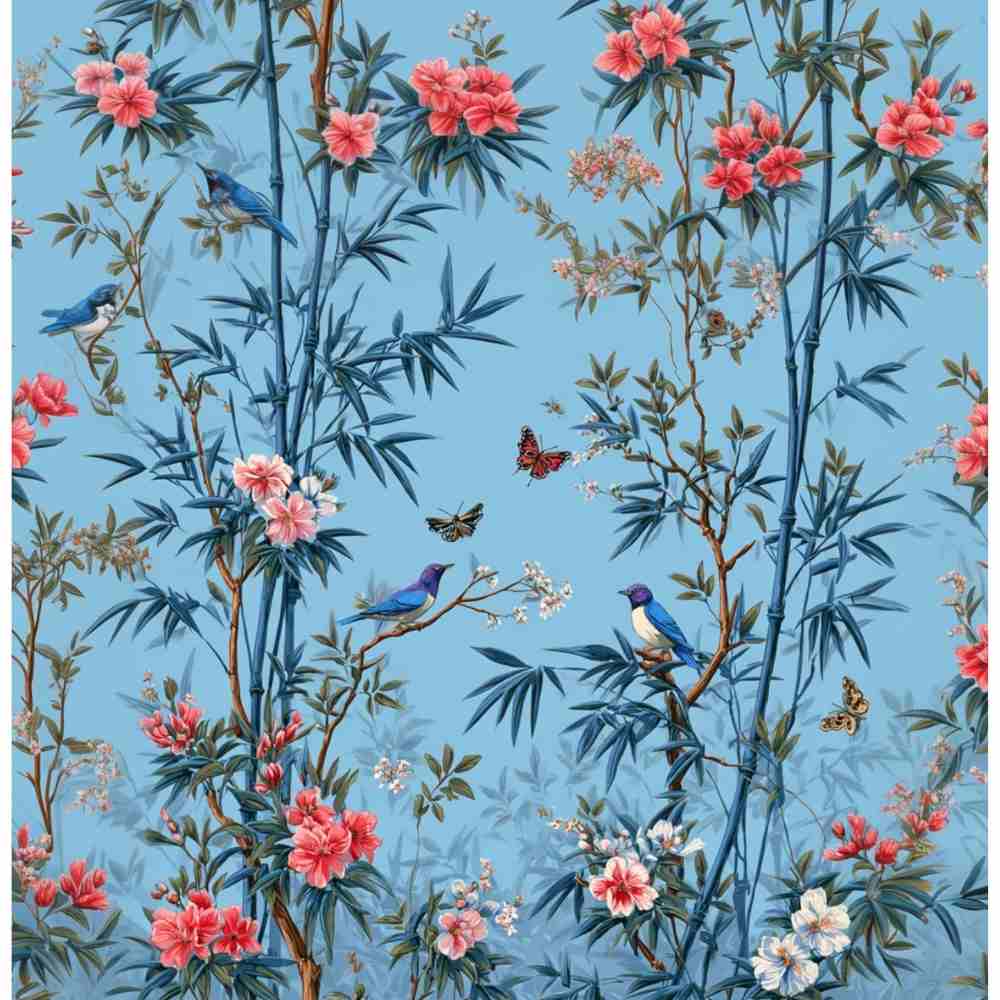 Sac Shopping Léger "BLUE BAMBOOS"