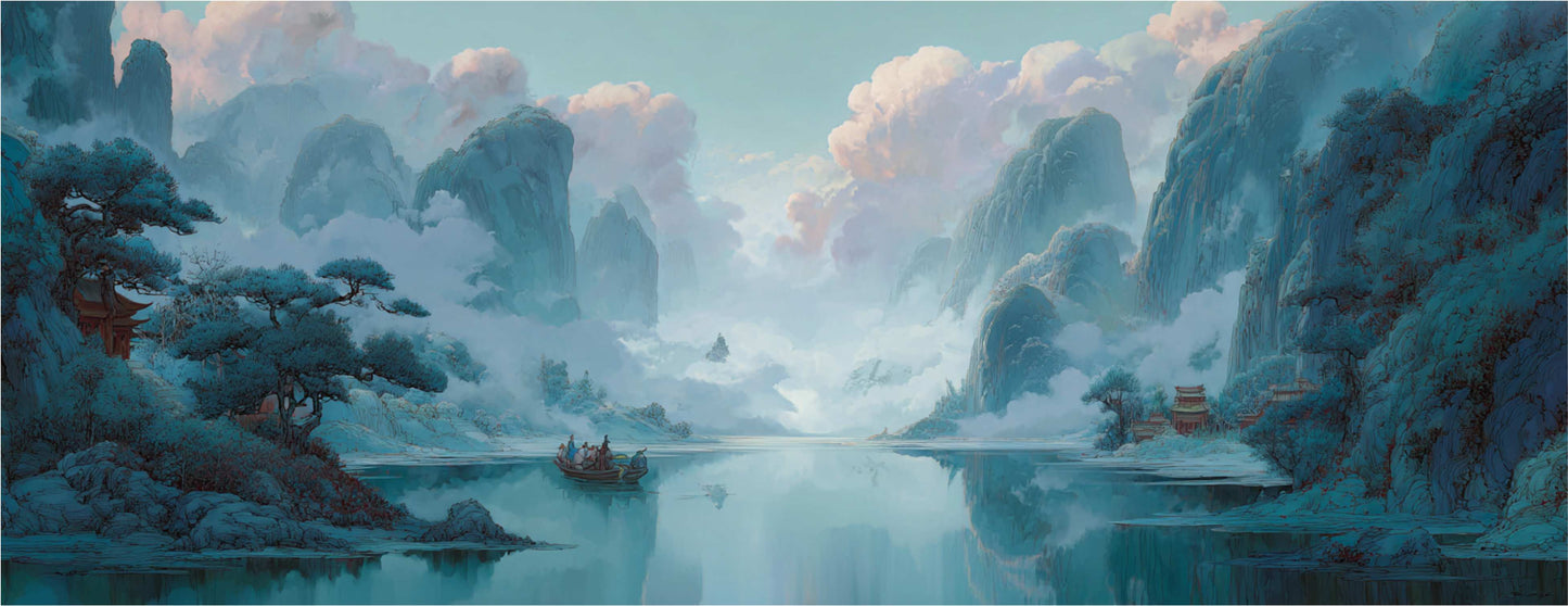 Mug Tendance "BLUE RIVER" - Blanc