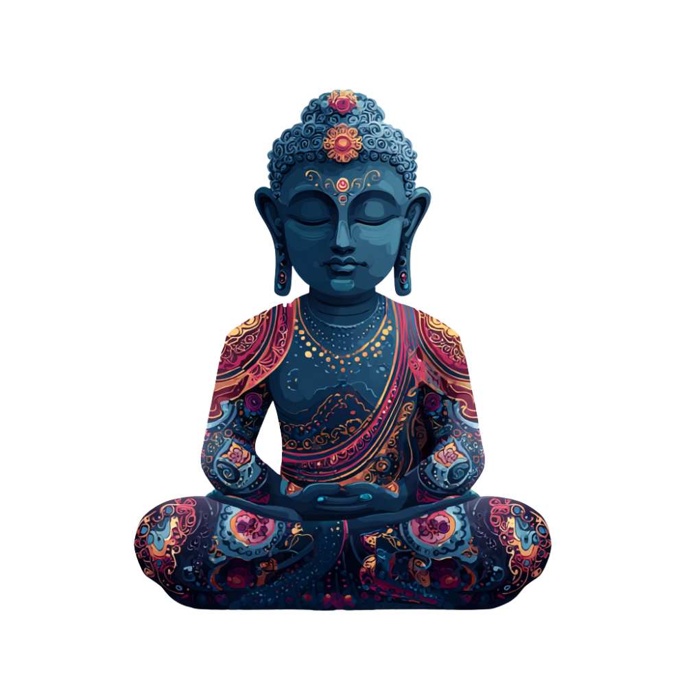 Tote Bag Shopping "BUDDHA BLEU"