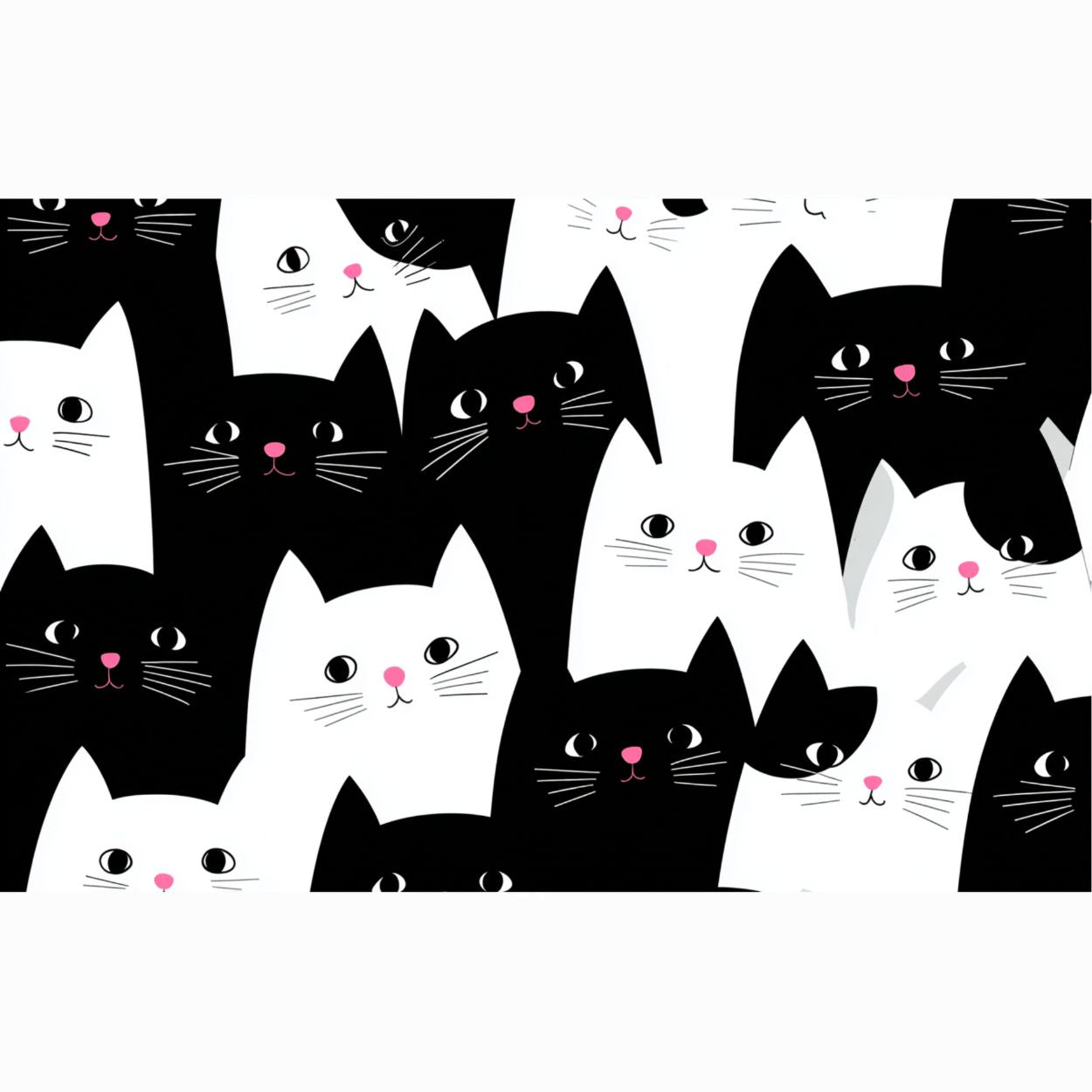 Bouteille isotherme "CHATS EN NOIR ET BLANC" - 500ml - Noir ou Blanc - French Bazar - 9280668_16030