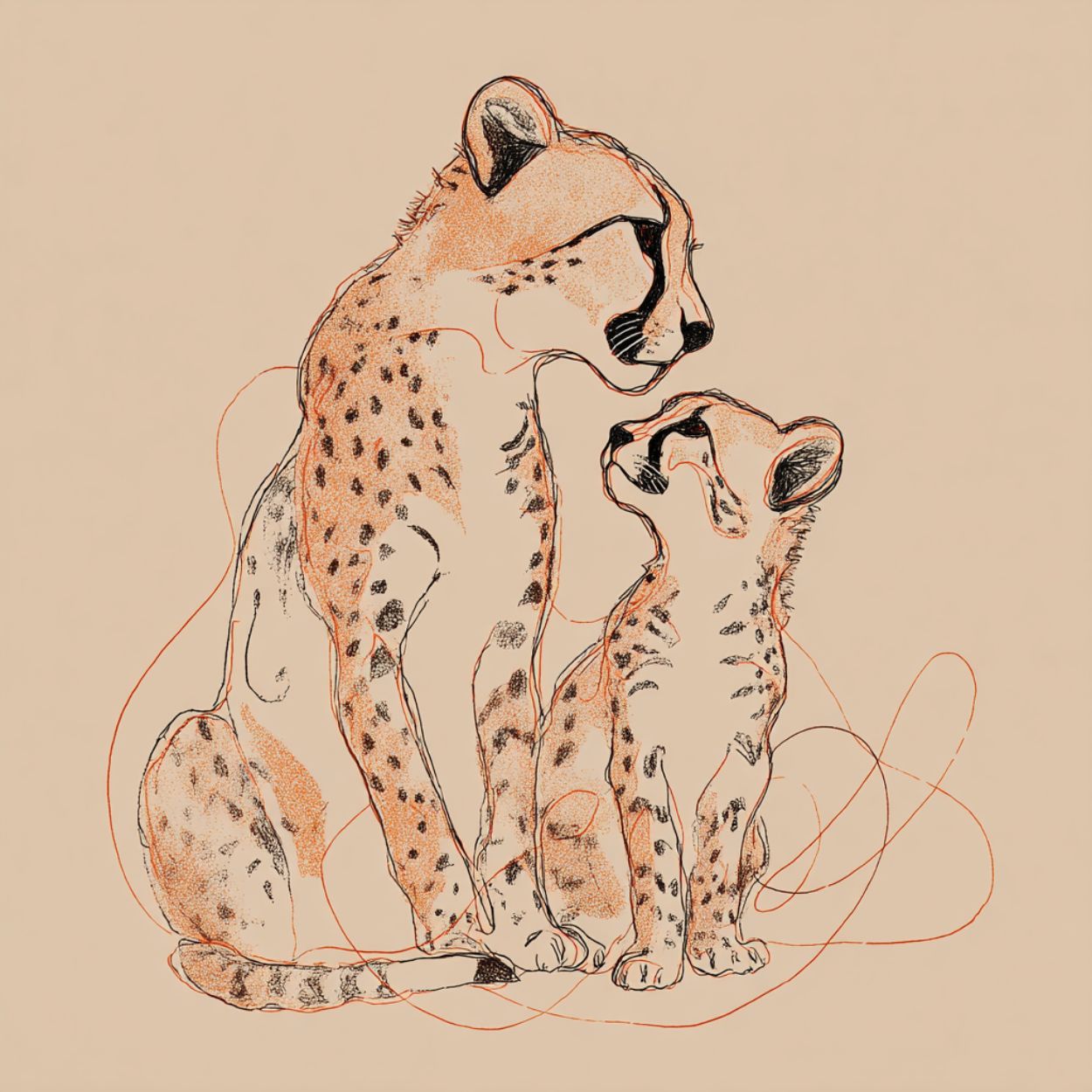 Tote Bag Bio "CHEETAHS" - Beige - French Bazar - 8632813_10458