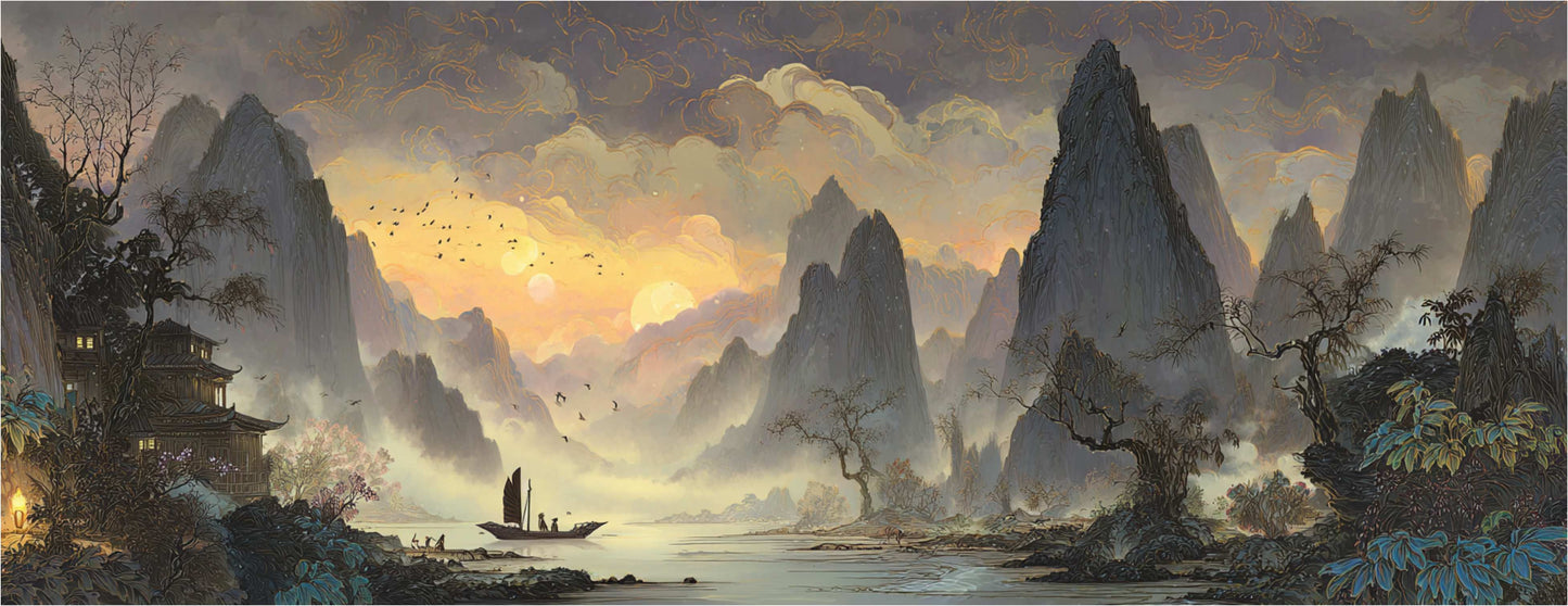 Mug Design "CHINESE RIVER" - Noir