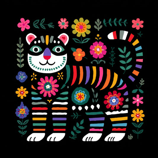 Grand Tote Bag Bio "CHINESE TIGER" - Noir - French Bazar - 8422250_10732