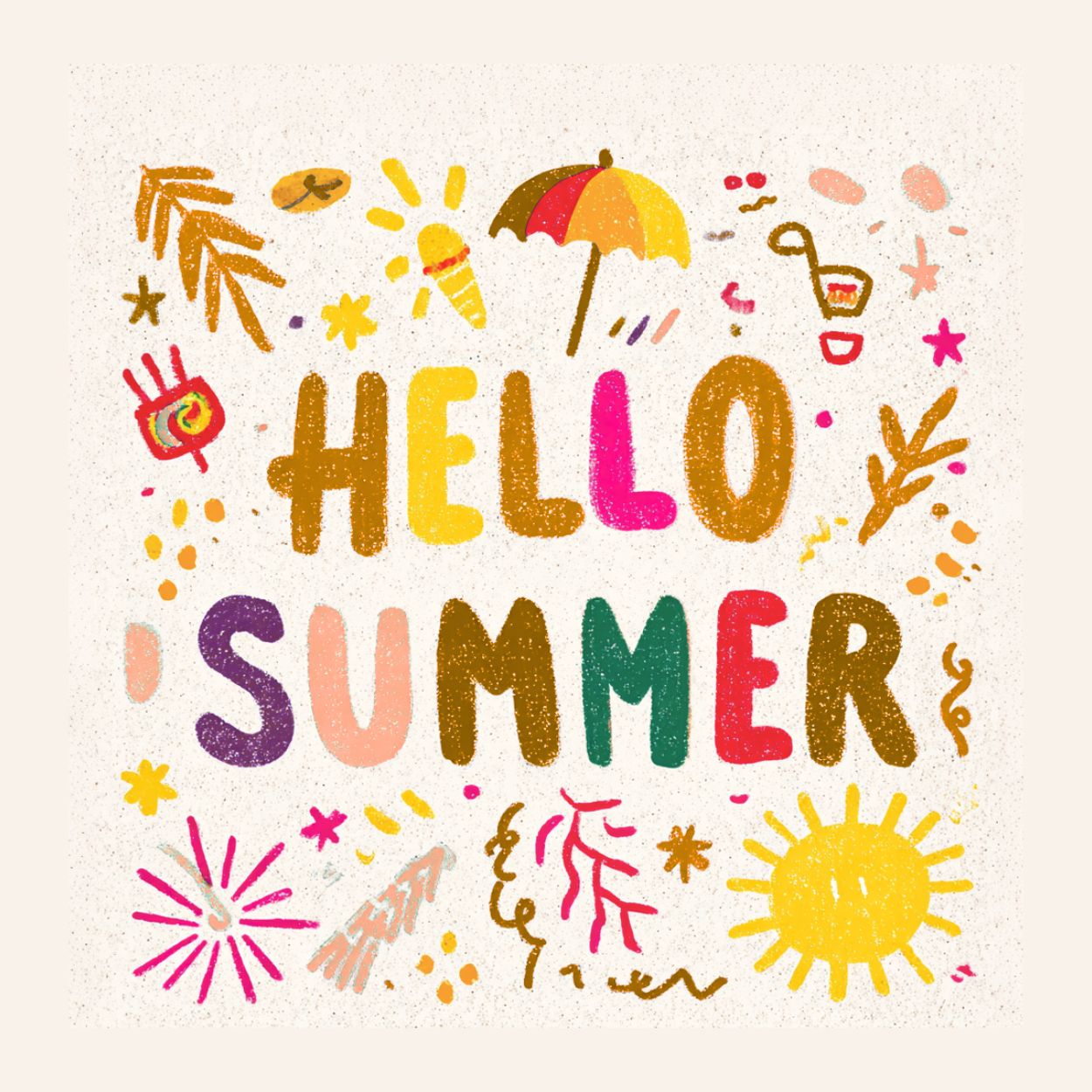 Tote Bag Shopping "HELLO SUMMER" - French Bazar - 8964015_4533