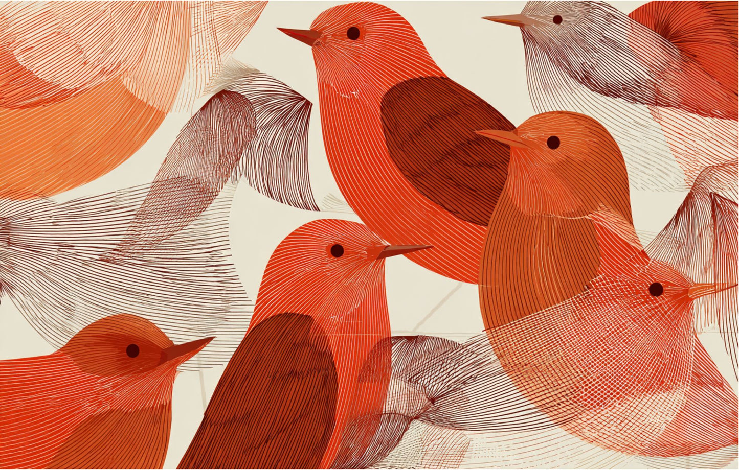 Bouteille isotherme XL avec paille "RED BIRDS" - 950ml