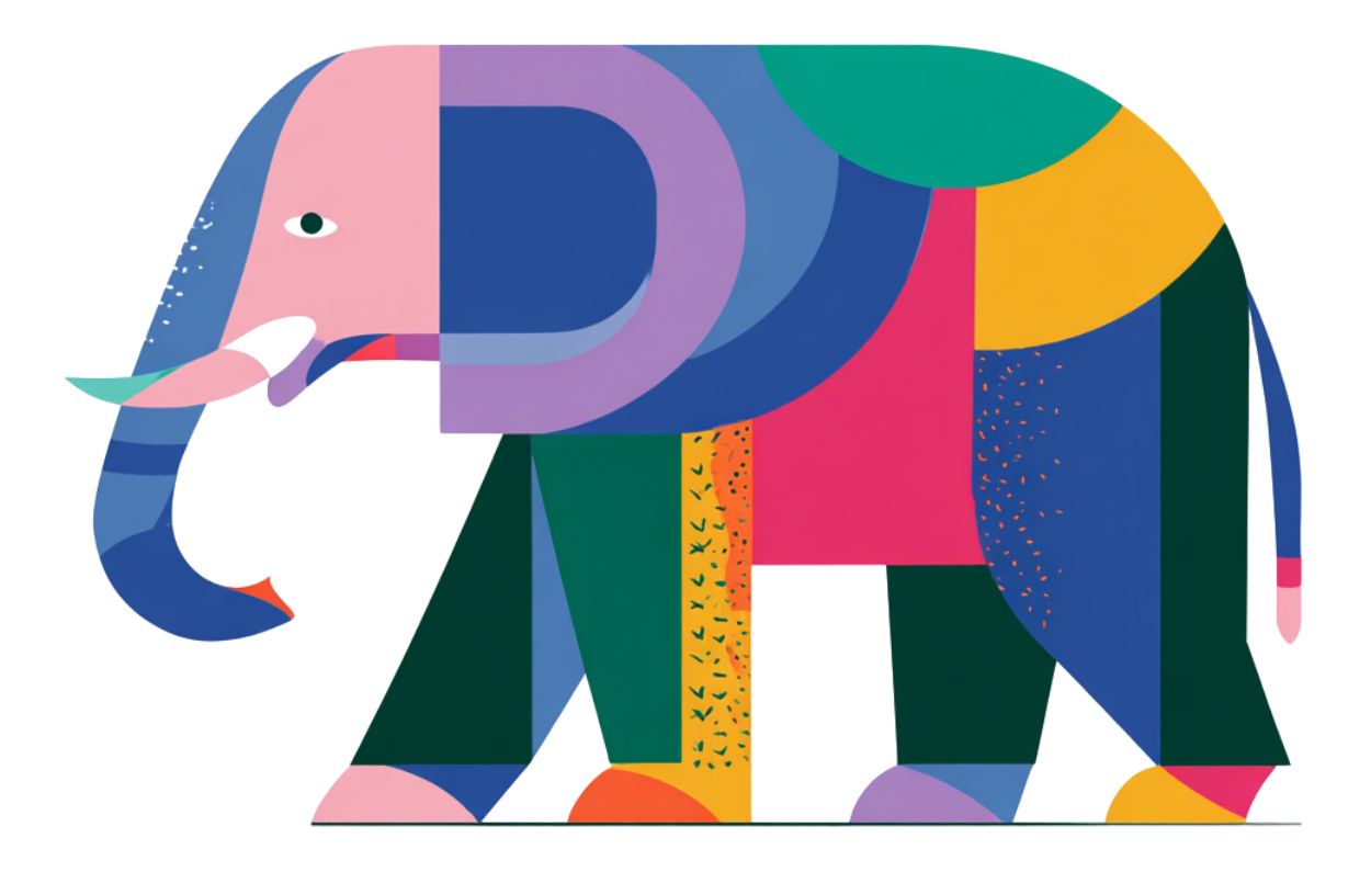 Bouteille isotherme "ÉLÉPHANT MULTICOLORE" - 500ml - Blanc ou Noir