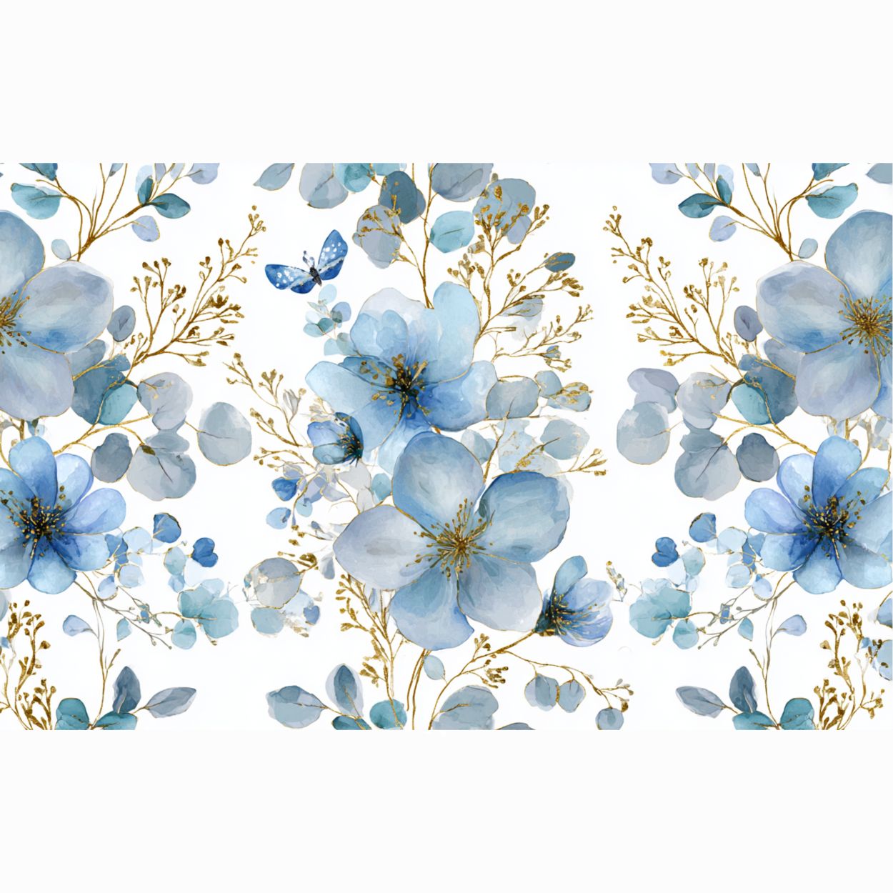 Bouteille isotherme "FLEUR BLEUE" - 500ml - Blanc - French Bazar - 4300344_10798