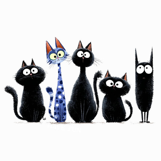 Bouteille isotherme XL avec paille "FUNNY CATS" - 950ml