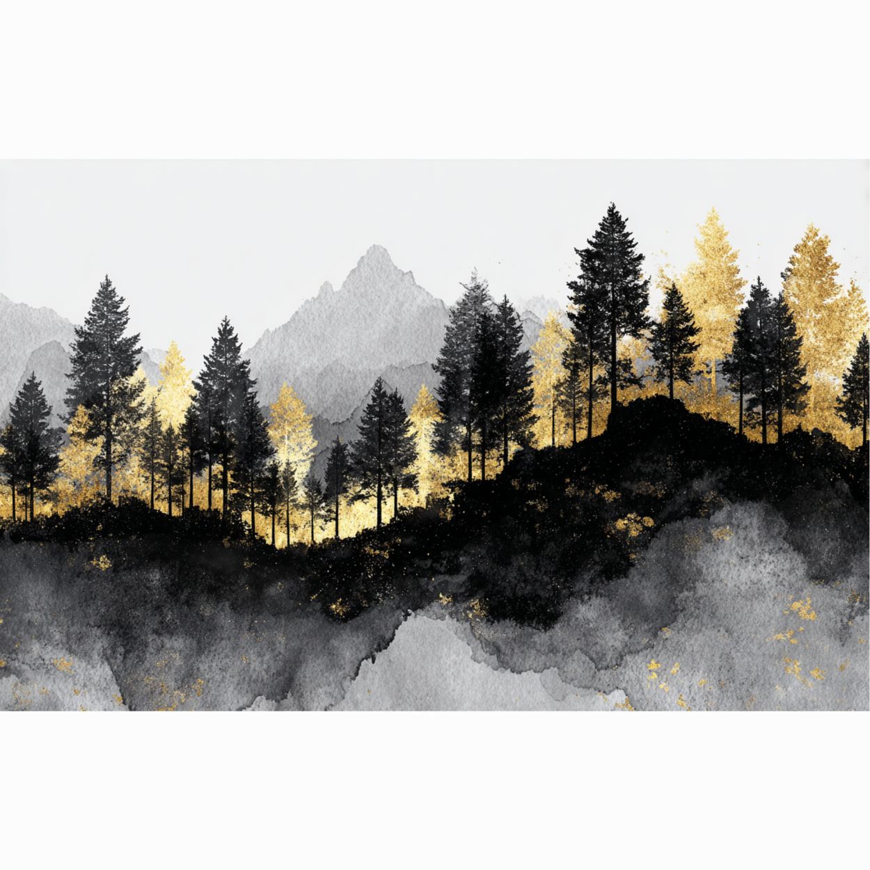 Bouteille isotherme "GOLDEN FOREST" - 500ml - Blanc