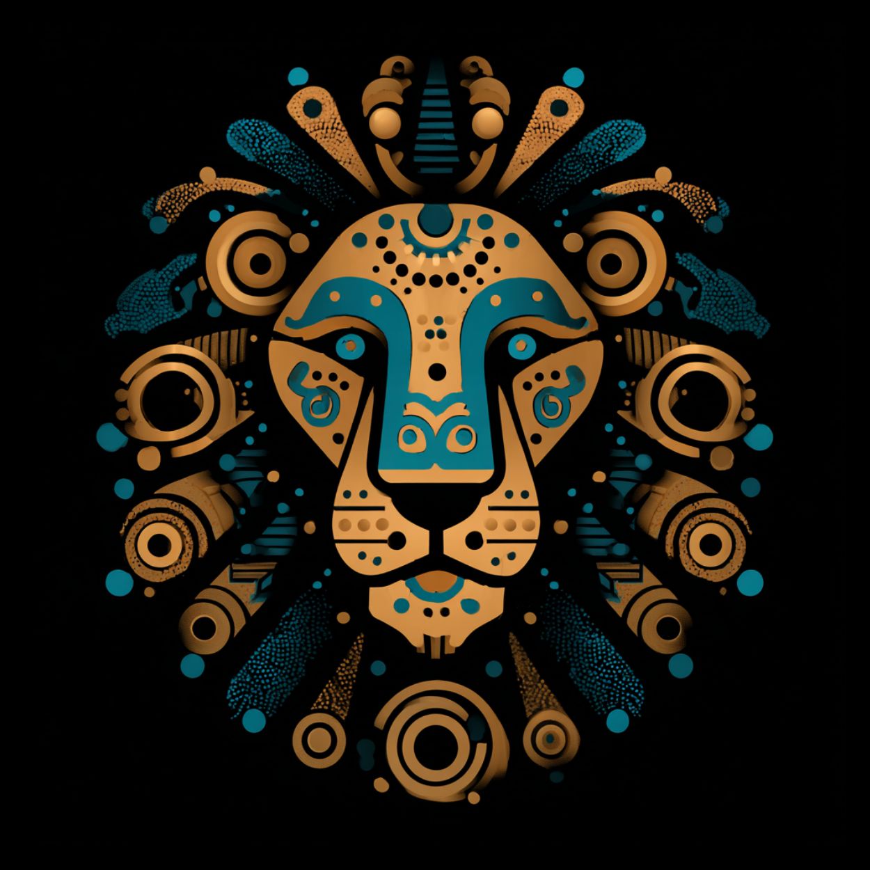 Tote Bag Shopping "GOLDEN LION" - French Bazar - 2269805_4533