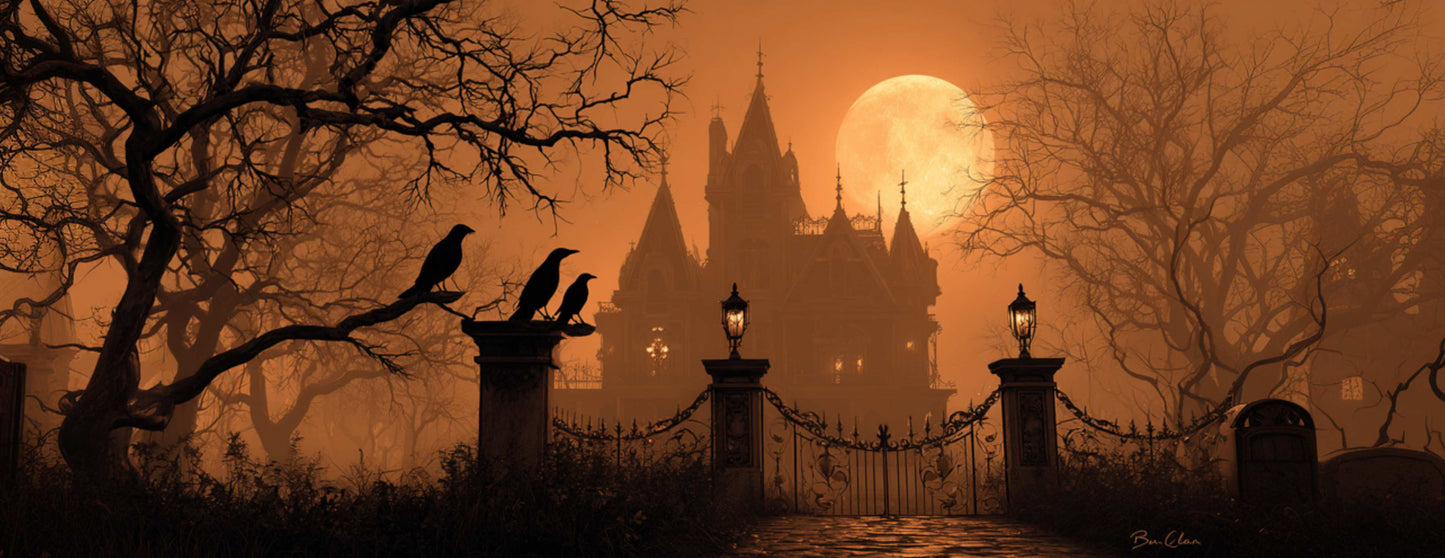 Mug Halloween "MANOIR HANTÉ" - Noir