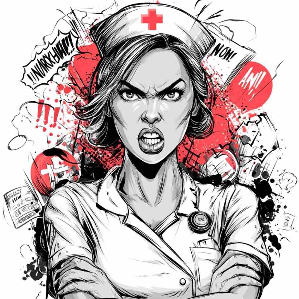 Tote Bag Shopping "INFIRMIÈRE EN COLÈRE"