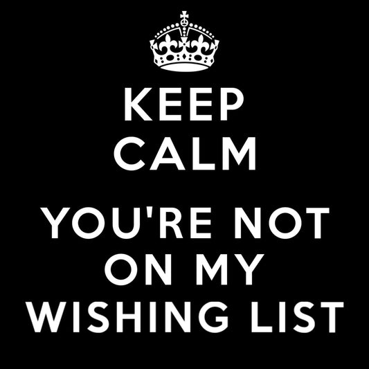 Grand Tote Bag Bio "KEEP CALM YOU'RE NOT ON MY WISHING LIST" - Noir - French Bazar - 3565046_10732