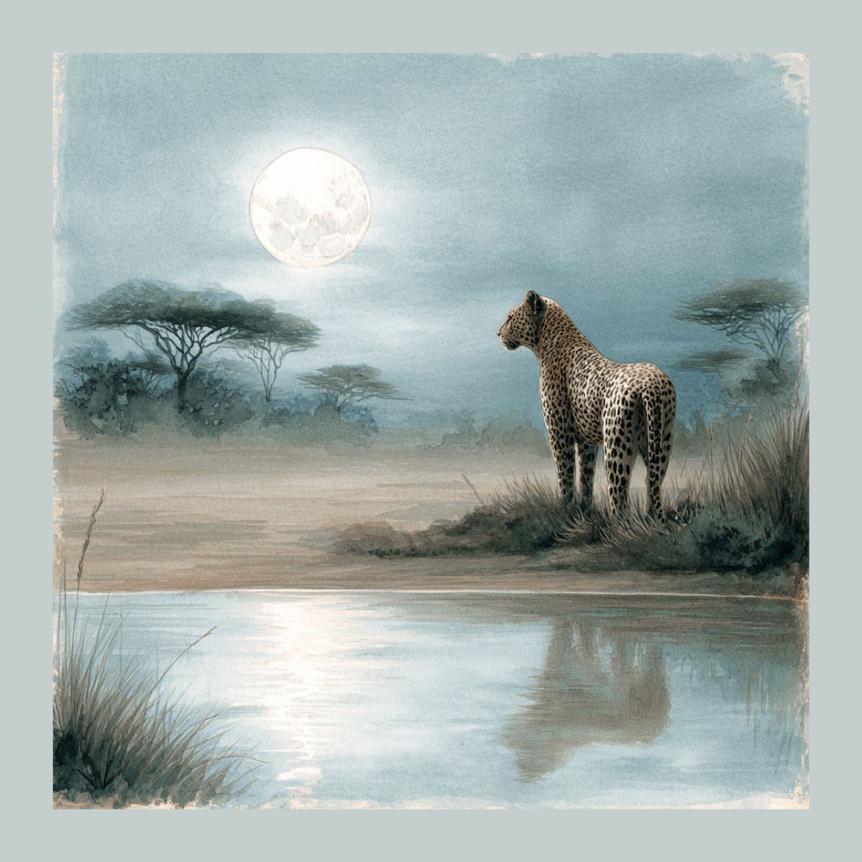 Tote Bag Shopping "LÉOPARD AU CRÉPUSCULE" - French Bazar - 6277220_4533