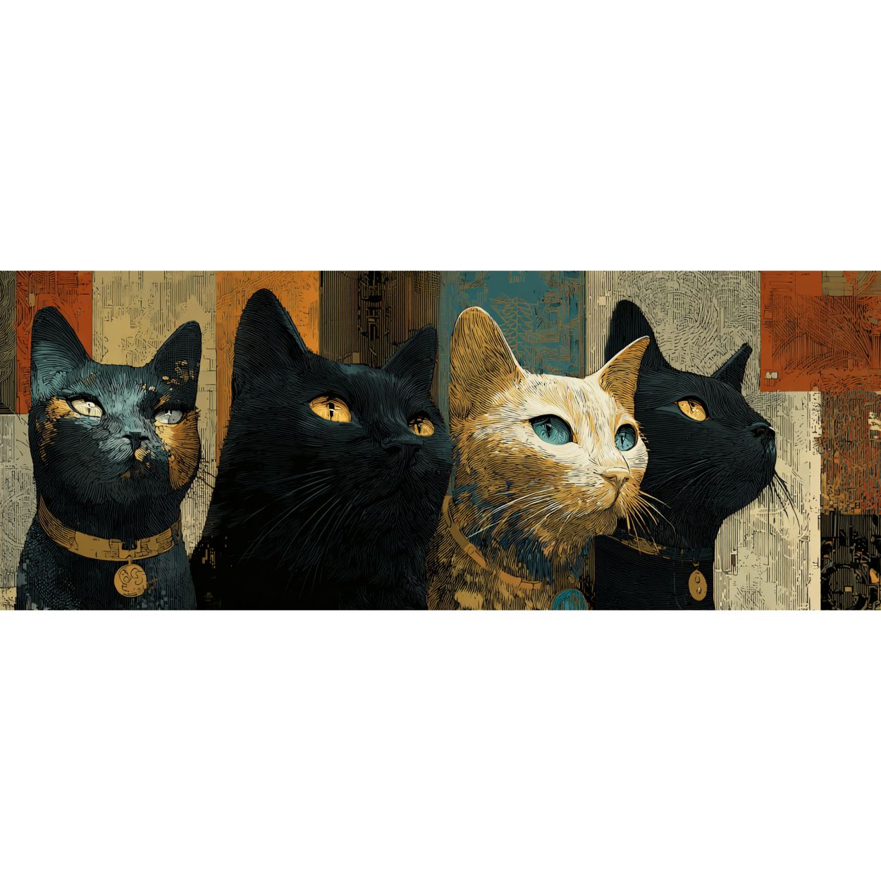 Mug Chat "LES QUATRE CHATS" - Noir - French Bazar - 5243282_9323