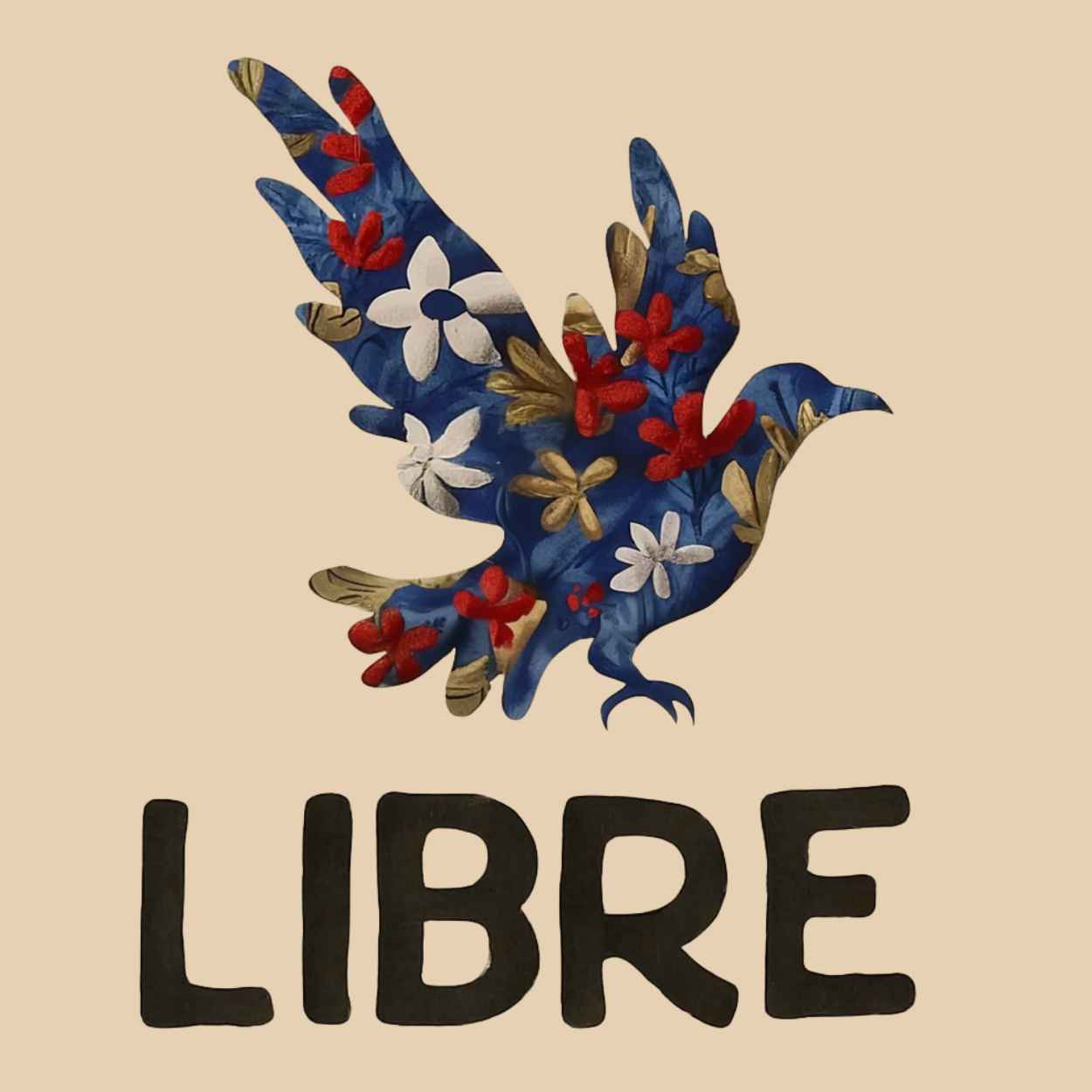 Grand Tote bag bio "LIBRE" - Beige